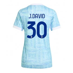 Dámské fotbalový oblečení Juventus Jonathan David #30 Venkovní košile 2025-26 Krátkým Rukávem